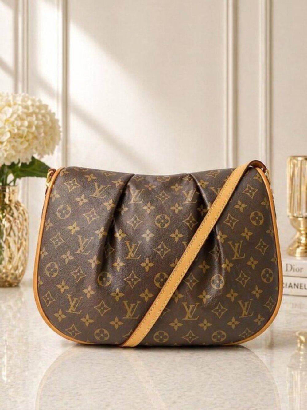 Authentic Louis Vuitton Menilmontant MM Monogram Crossbody/Vintage Shoulder Bag
